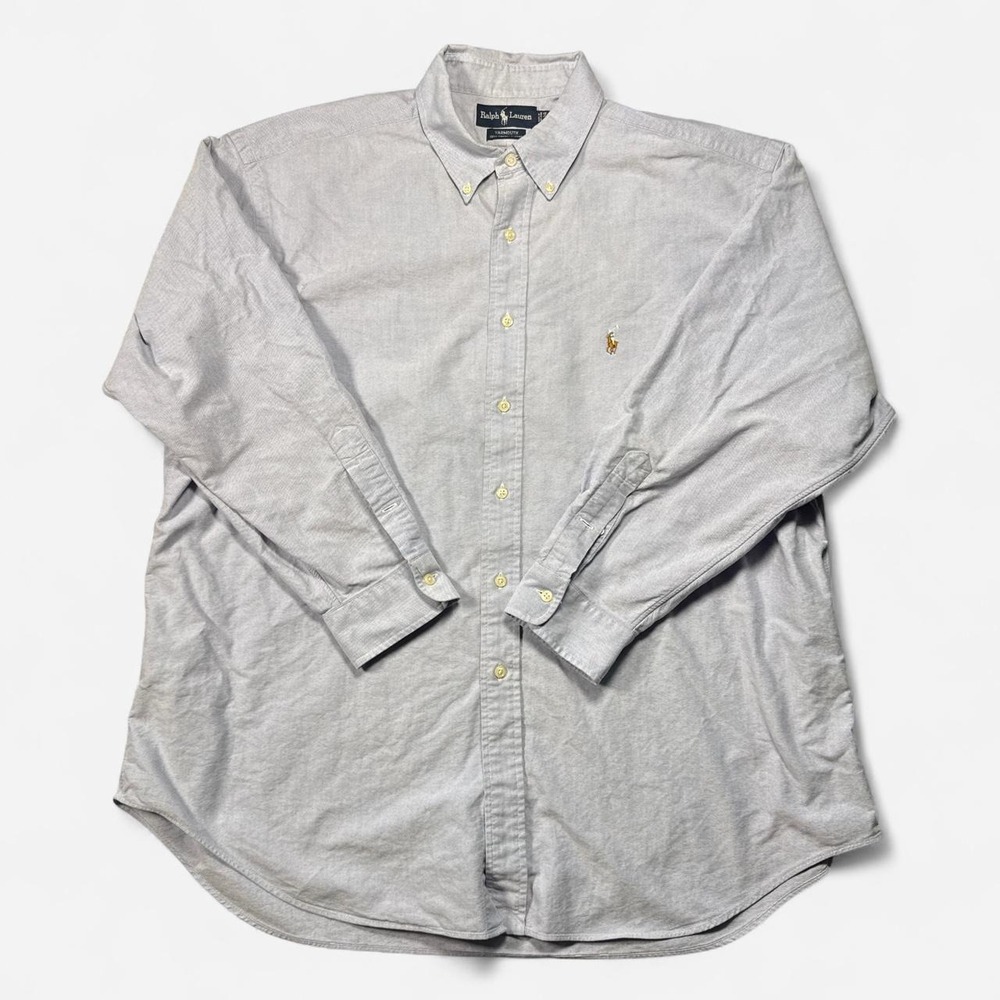 Vintage 90s Ralph Lauren Yarmouth blue oxford button-down shirt, 18-34 XL